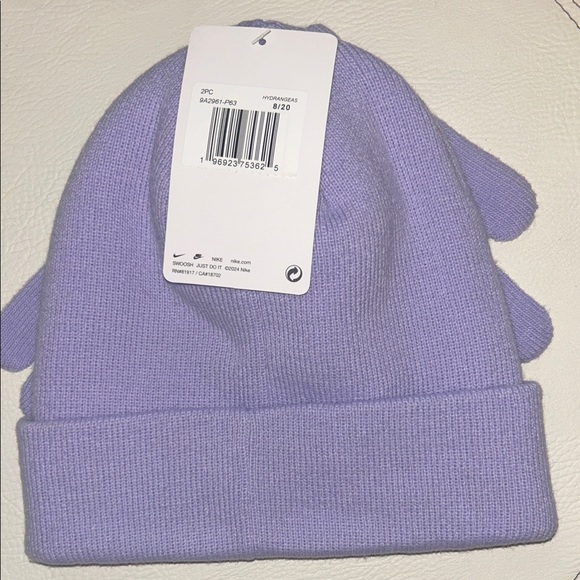 Nike Kids Purple Hat and Glove Set - Picture 2 of 2